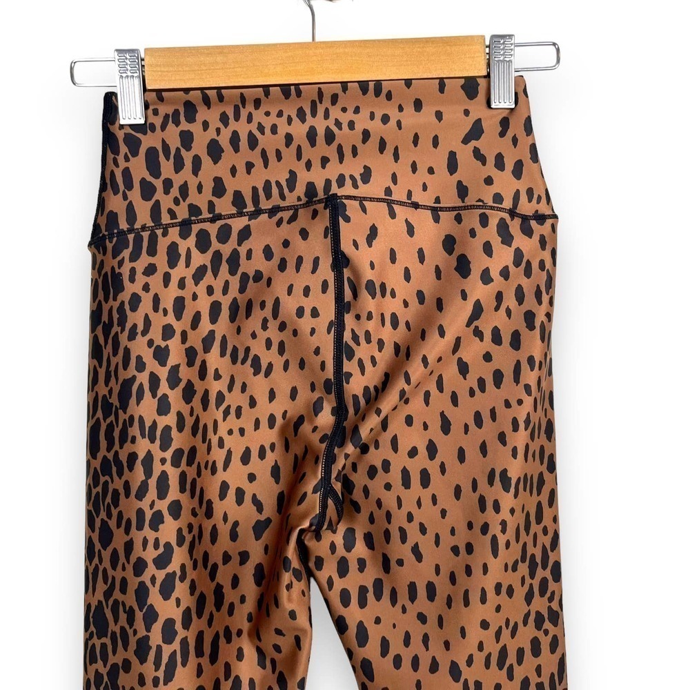 Good American Leggings Womens Small Black Cooper Cheetah High Waist Compression - Picture 8 of 12